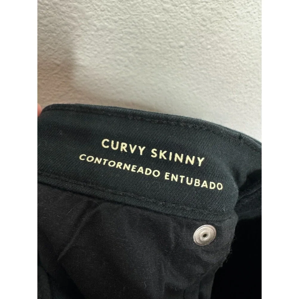 Universal Thread Size 10 Curvy Skinny Jeans Black Mid Rise Denim Cotton Stretch - Picture 7 of 10